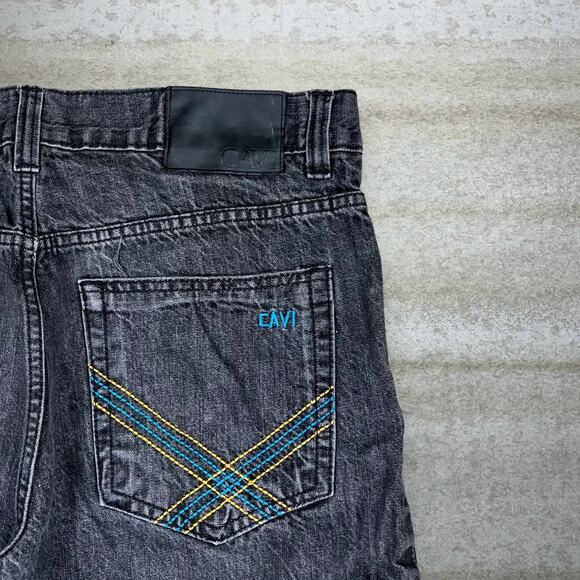 Vintage Y2K CVI Skater Jeans 36x32 Regular Straight Leg Black Wash Denim Rap - Picture 3 of 4